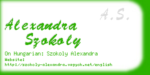 alexandra szokoly business card